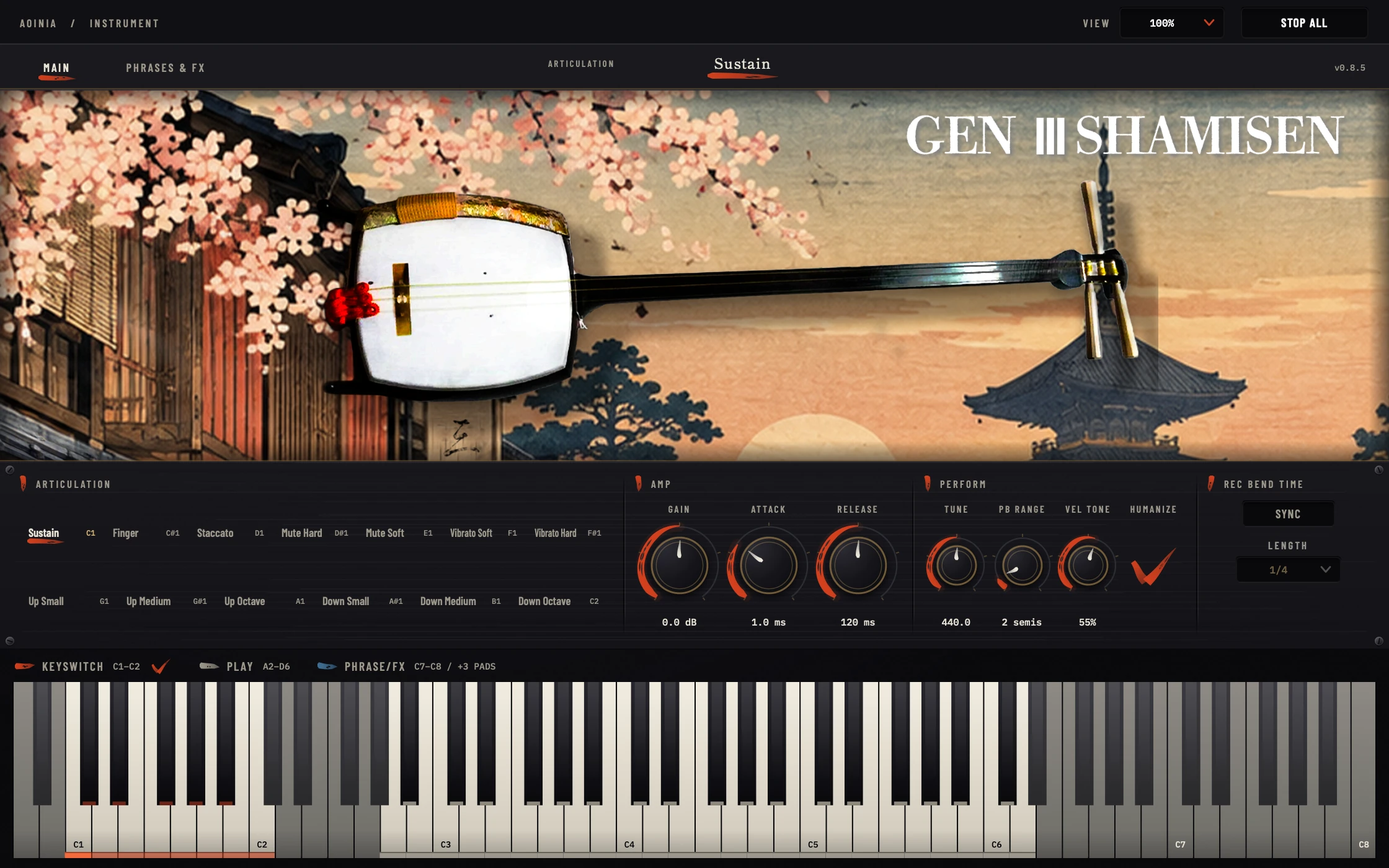 SHAMISEN plugin window